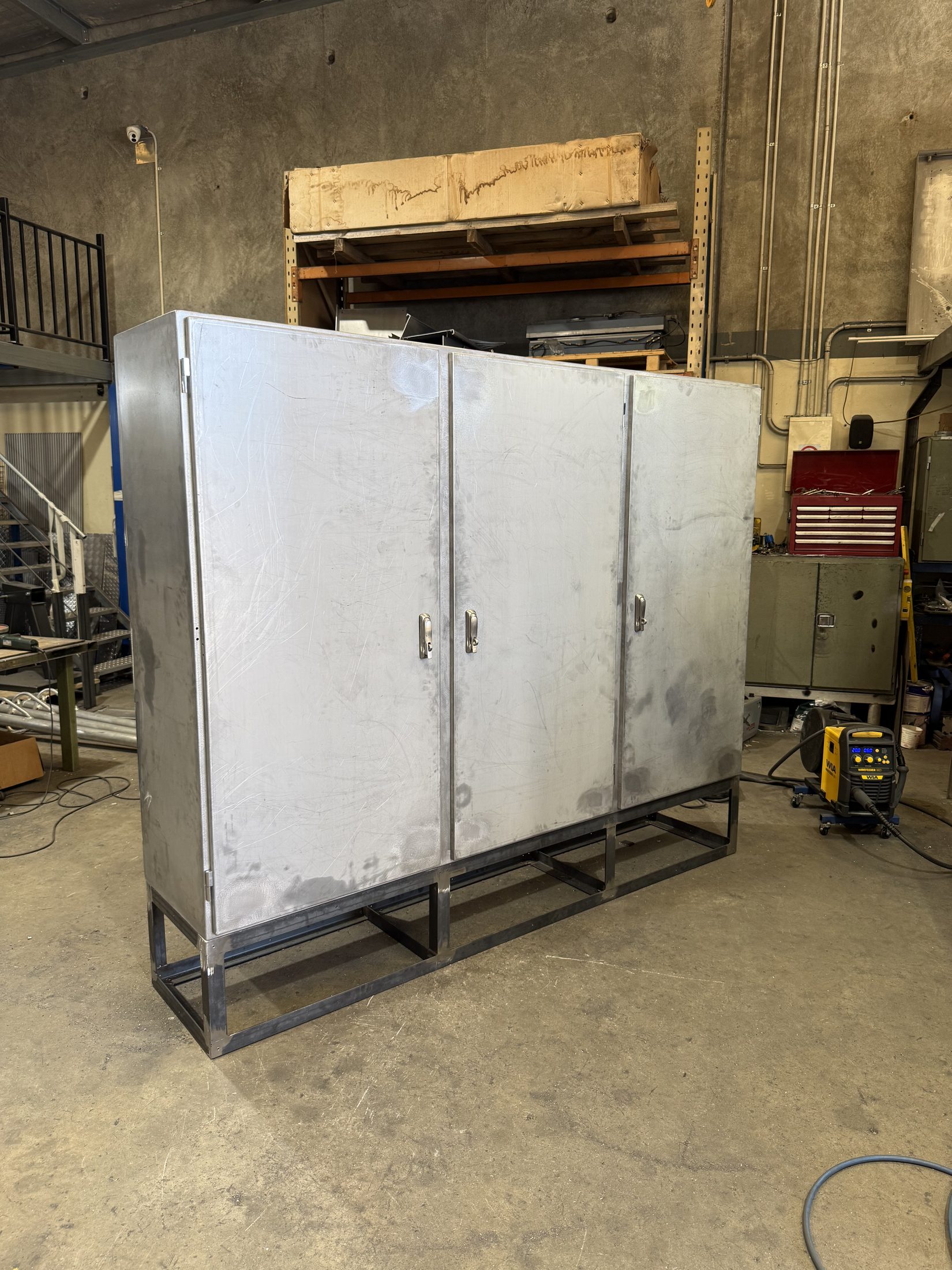 Stainless steel cabinet custom fabricated at Offer Fabrications, Bibra Lake Perth